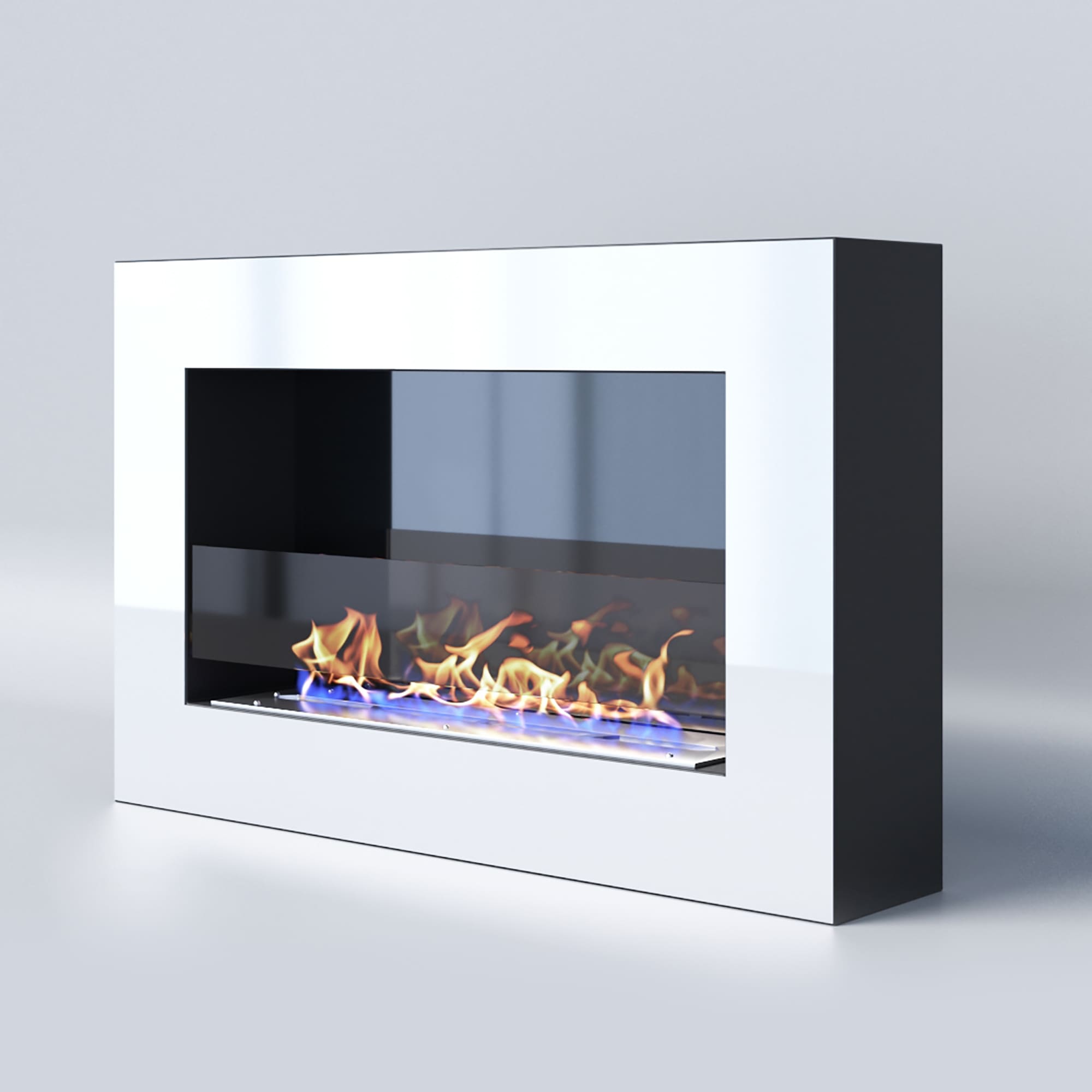 Биокамин "Русский огонь" Хай-тек 800N настенный (высота 500мм.) с декоративным стеклом (стемалитом) по цене 34 100 руб.