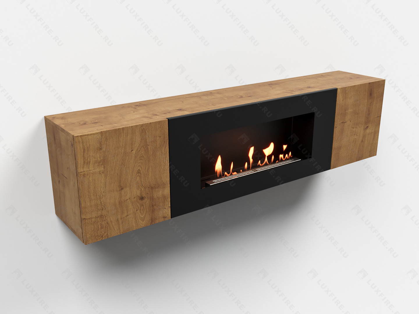 Тумба универсальная Lux Fire "Байкал Н" 1600, ножки, дуб вотан, с биокамином 900 по цене 69 248 руб.