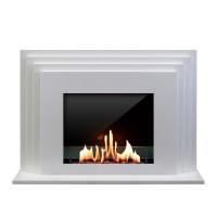 Биокамин в портале SteelHeat Amsterdam, стекло, стемалит