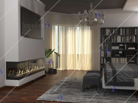 Встраиваемый торцевой очаг 2000 SappFire по цене 83 850 руб.