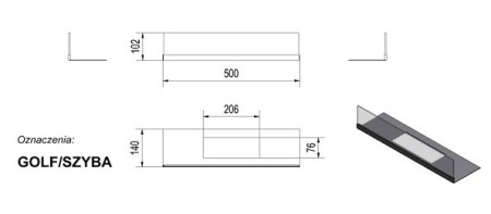 Стекло декоративное для биокамина GOLF по цене €86