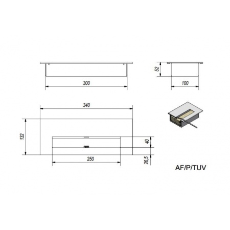 Биокамин DELTA 2 TUV HORIZONTAL(400*900) по цене &euro;300